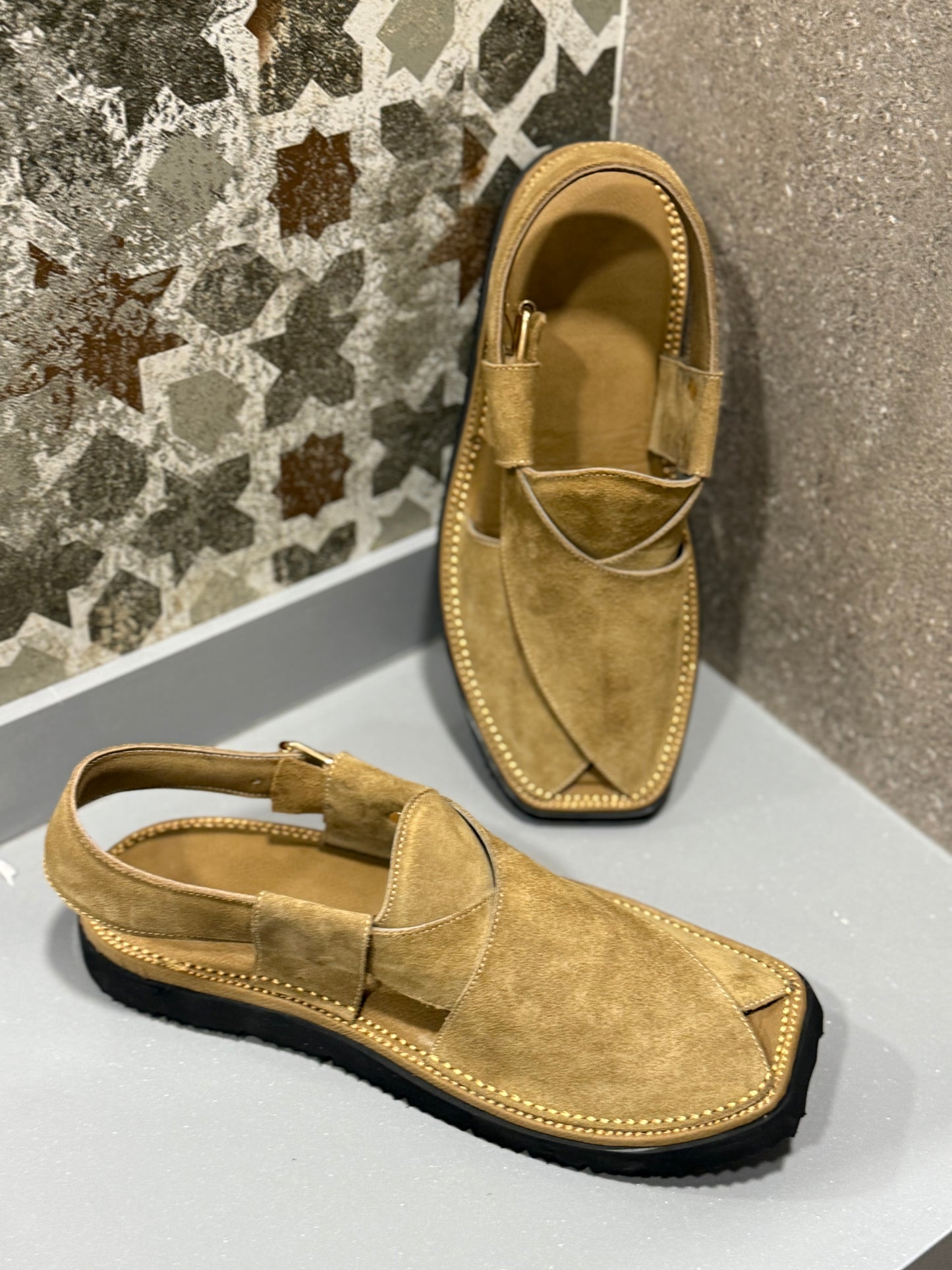 Air Kaptan Suede Camel (Medicated Sole)
