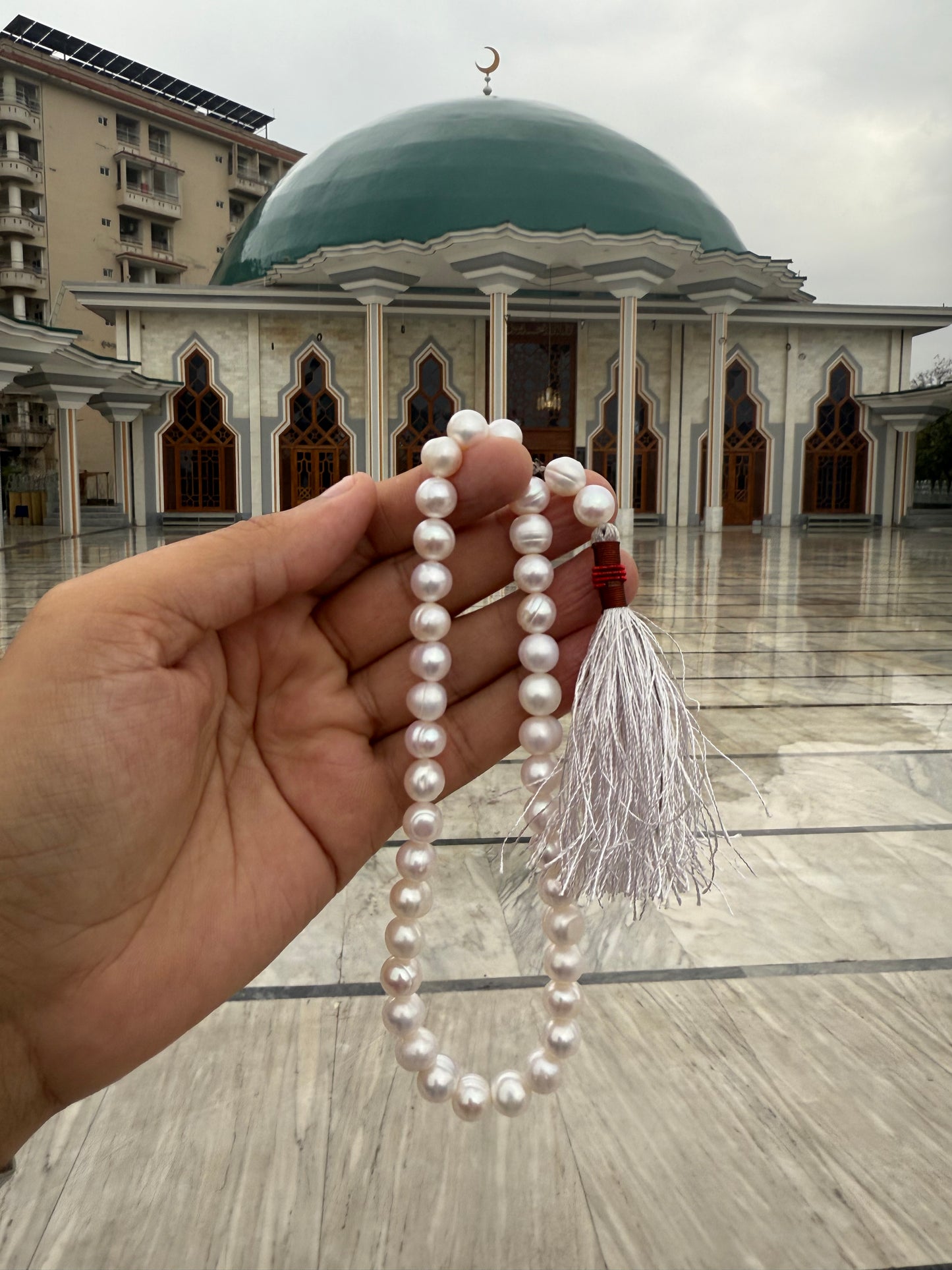 Pearl/Moti Tasbeeh (Real Fresh Water Pearls Tasbih)