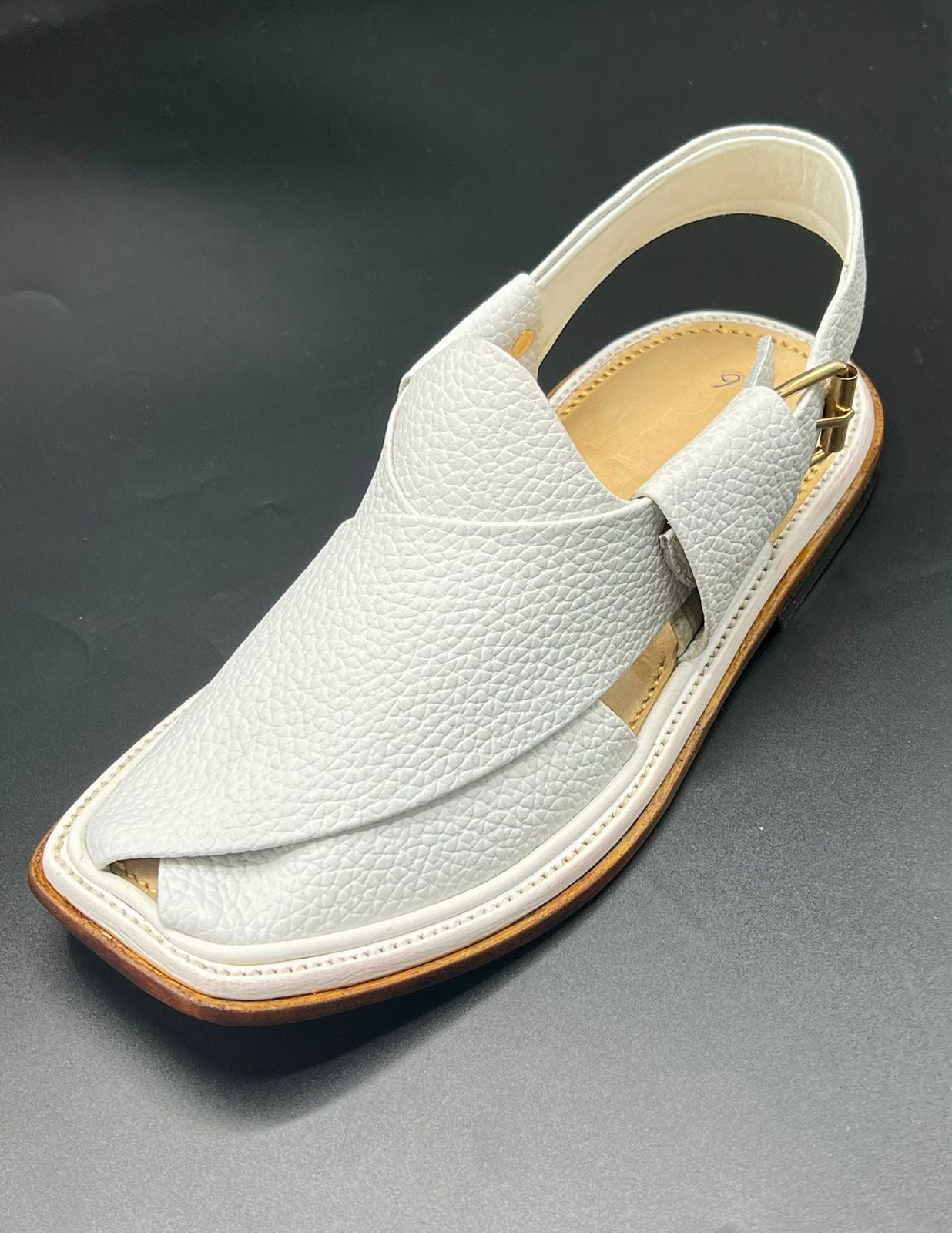 Leather Sole White Dotted