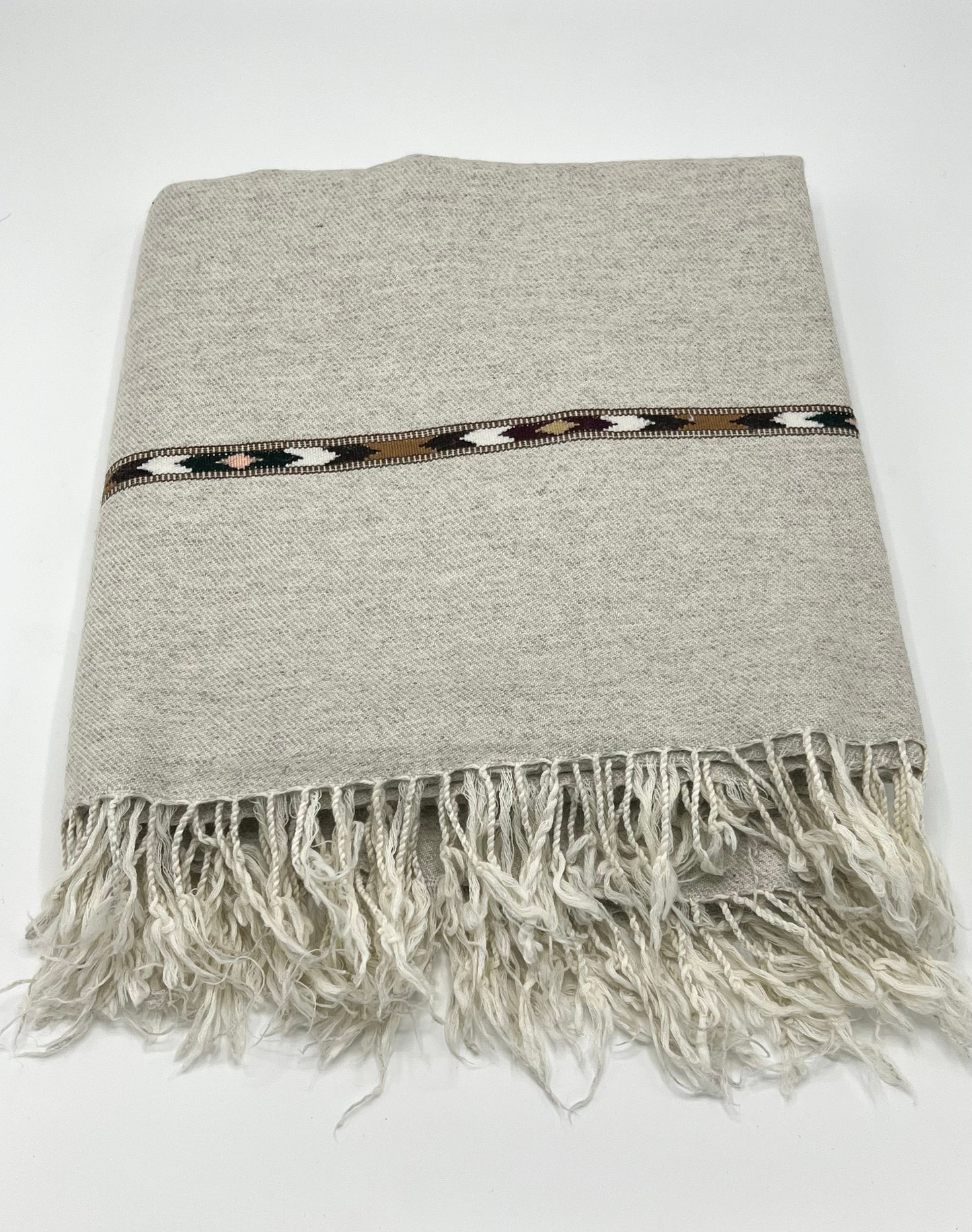 Angora Pure Handmade Woollen Grey Shawl